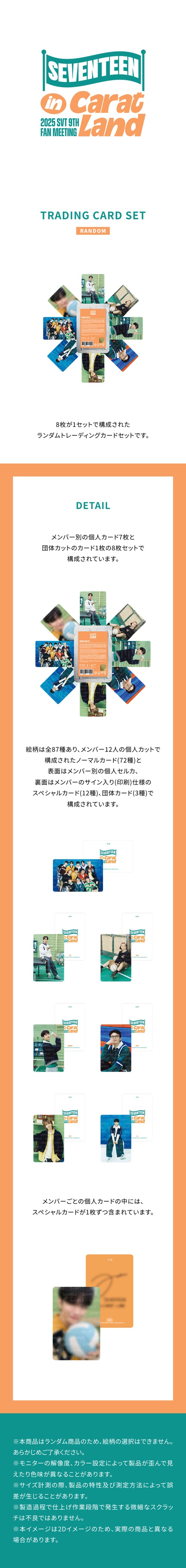SEVENTEEN [2025 CARAT LAND] TRADING CARD SET detail image 1